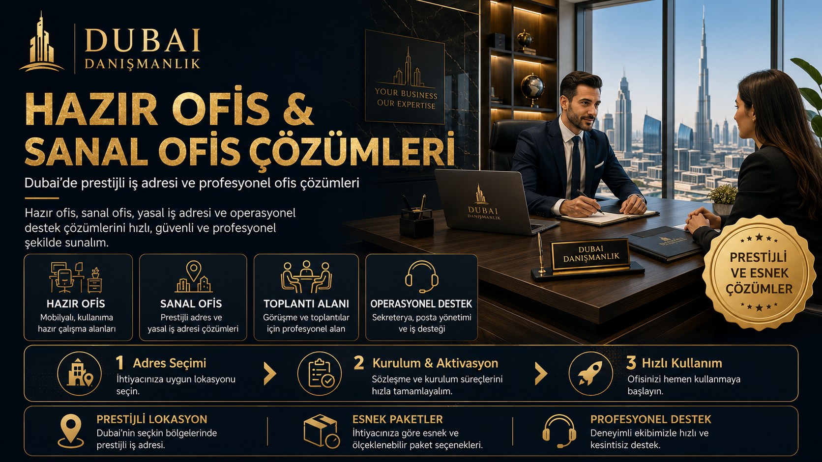 Dubai hazır ofis ve sanal ofis çözümleri